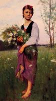 Delobbe, Francois Alfred - The Flower Picker